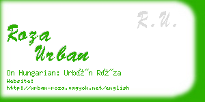 roza urban business card